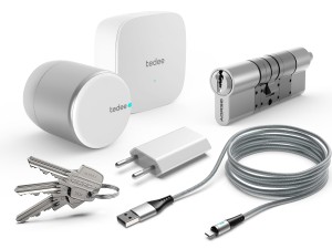Zestaw tedee PRO srebrny z bridgem i wkładką Exxo Smart (zabierak)